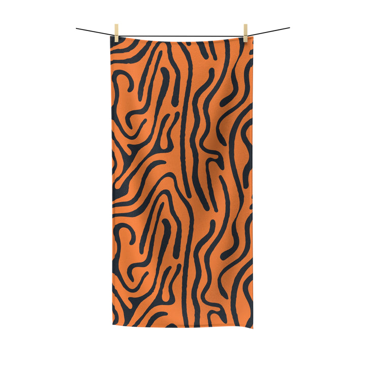 Abstract Orange Wave Towel