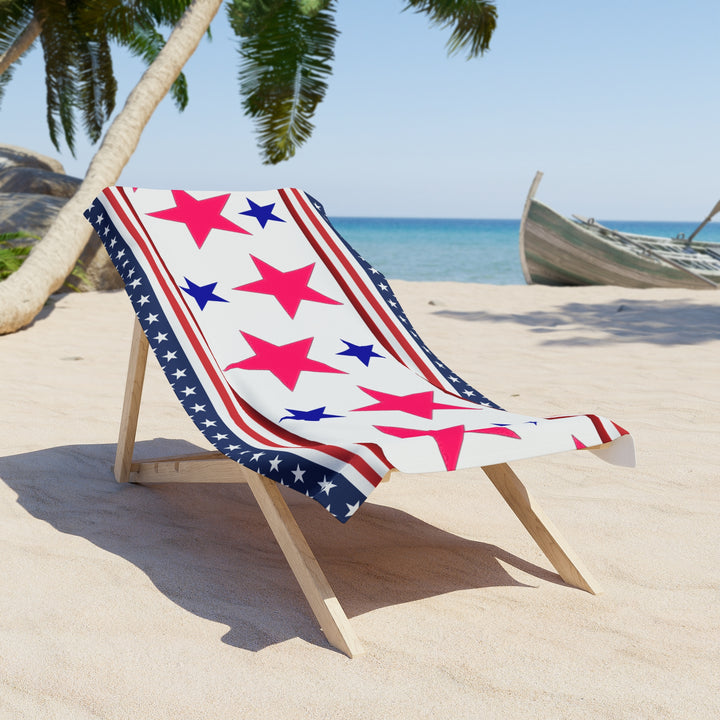 Patriotic Star Beach Towel