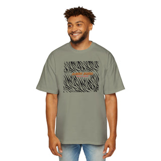 Trendy Oversized Zebra Print Tee for Men - Casual Streetwear