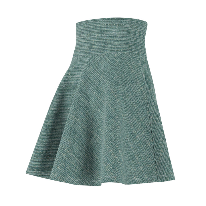 Teal Texture Skater Skirt