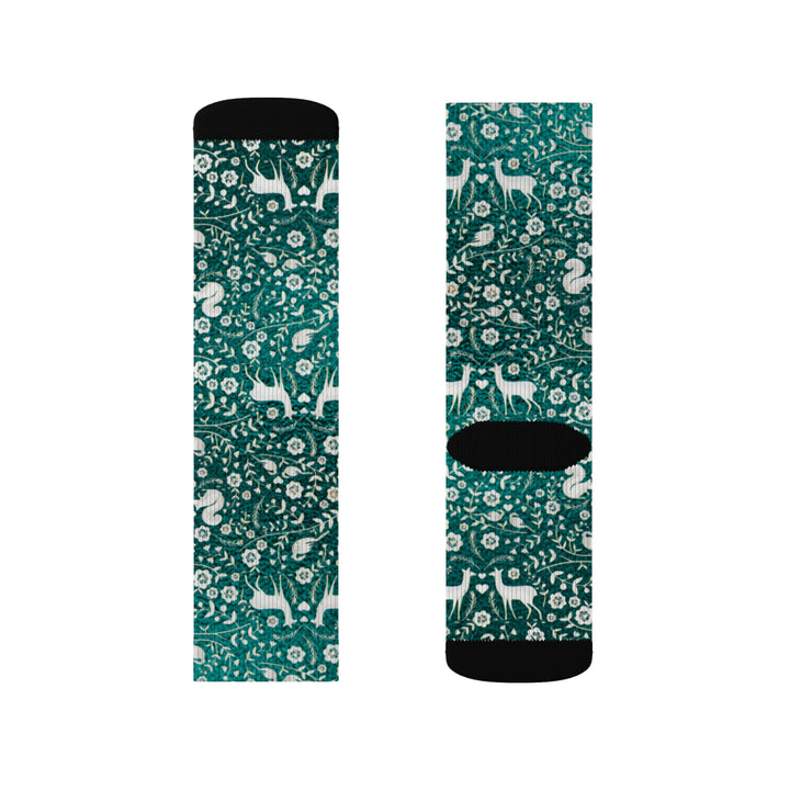 Whimsical Floral Sublimation Socks
