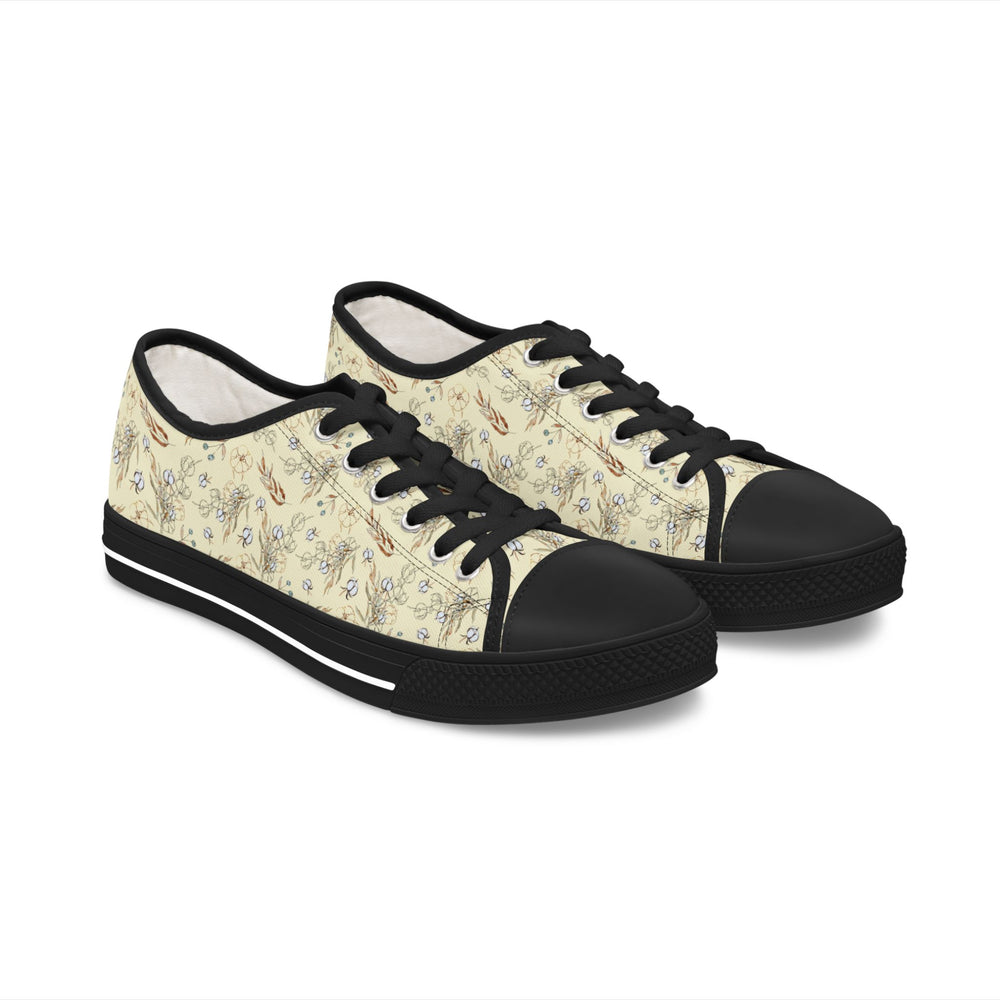 Rizzlly Low Top Sneakers - Beige Floral - Rizzlly