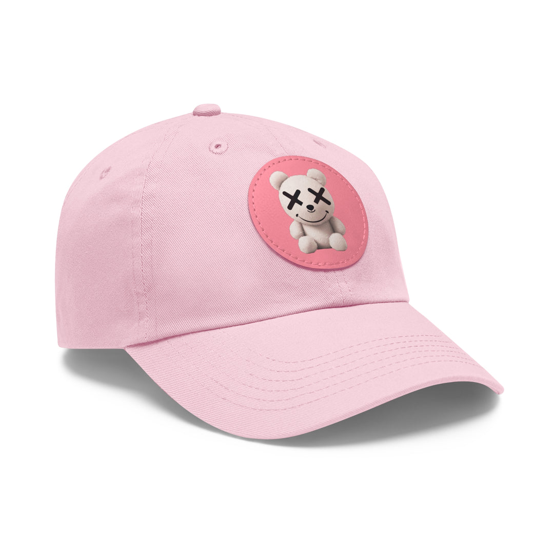 Dad Hat - Teddy Bear Leather Patch Embroidered Cap - Rizzlly