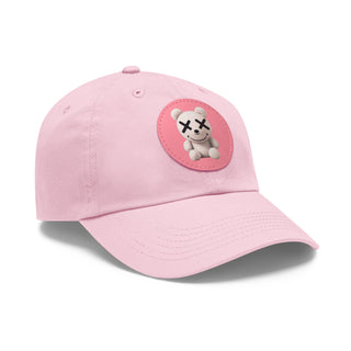 Dad Hat - Teddy Bear Leather Patch Embroidered Cap