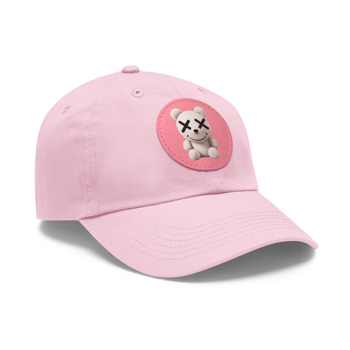 Dad Hat - Teddy Bear Leather Patch Embroidered Cap - Rizzlly