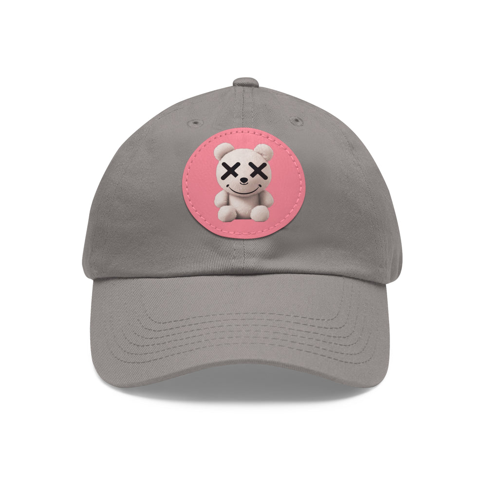 Dad Hat - Teddy Bear Leather Patch Embroidered Cap - Rizzlly