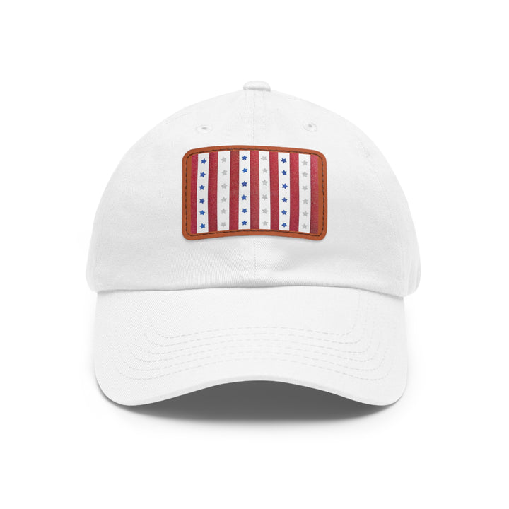 Patriotic Dad Hat with Leather Patch – Perfect for Celebrations and Everyday Style - Rizzlly
