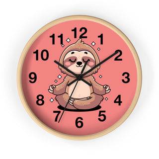 Cute Sloth Meditative Wall Clock – Relaxing Home Décor for Animal Lovers