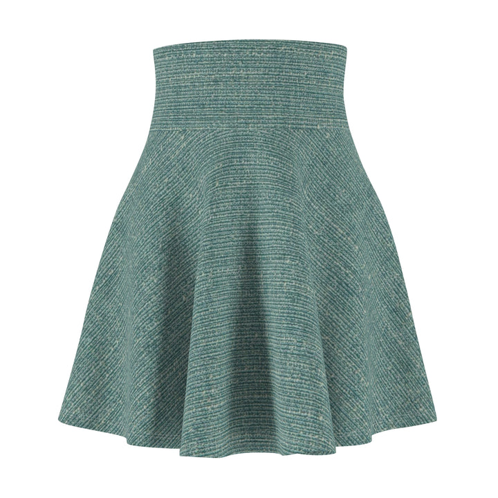 Teal Texture Skater Skirt