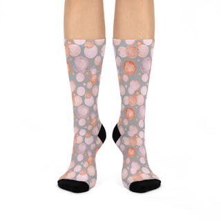 Cozy Patterned Cushioned Crew Socks for Relaxation & Style