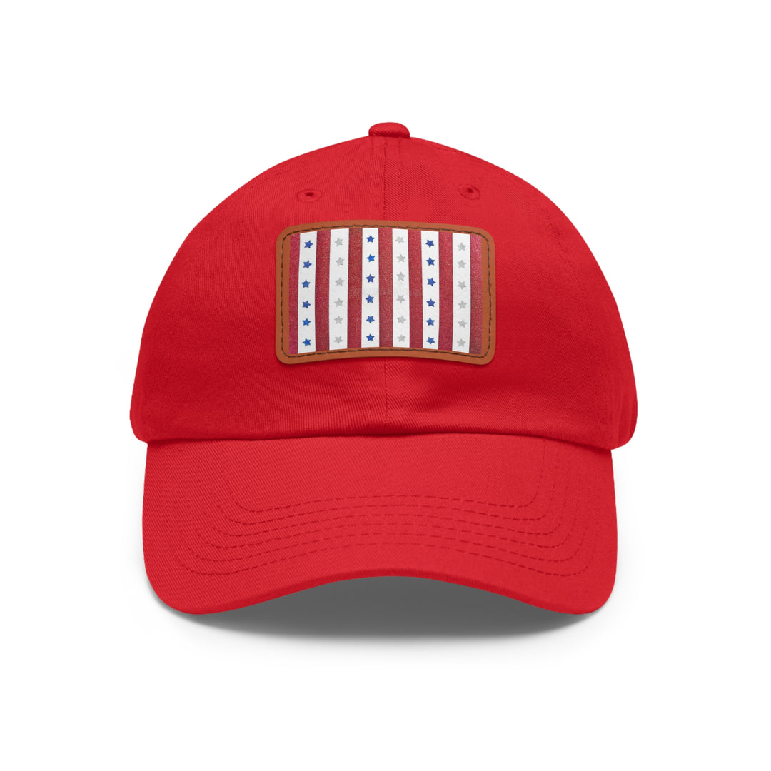 Patriotic Dad Hat with Leather Patch – Perfect for Celebrations and Everyday Style - Rizzlly