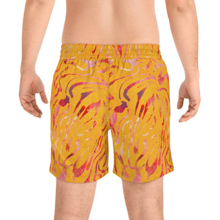 Vibrant Tropical Swim Shorts for Men - Perfect for Summer Adventures