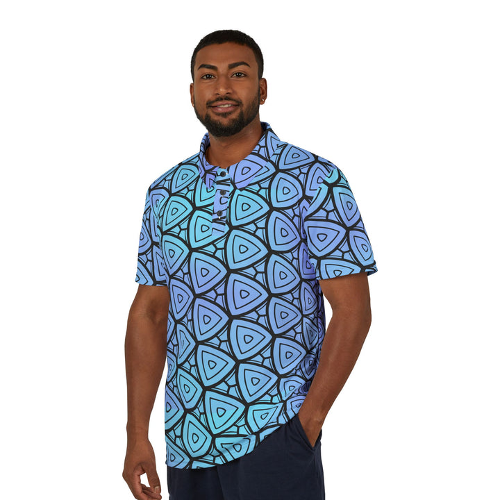 Blue Triangles Polo Shirt