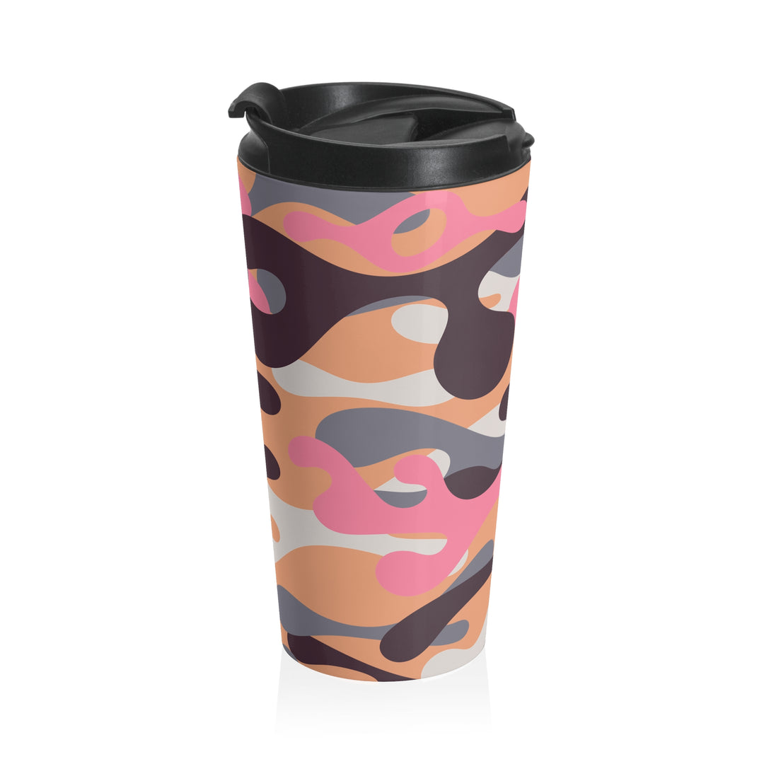 Stylish Pink Camo Stainless Steel Travel Mug