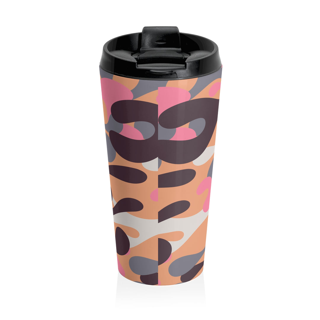 Stylish Pink Camo Stainless Steel Travel Mug