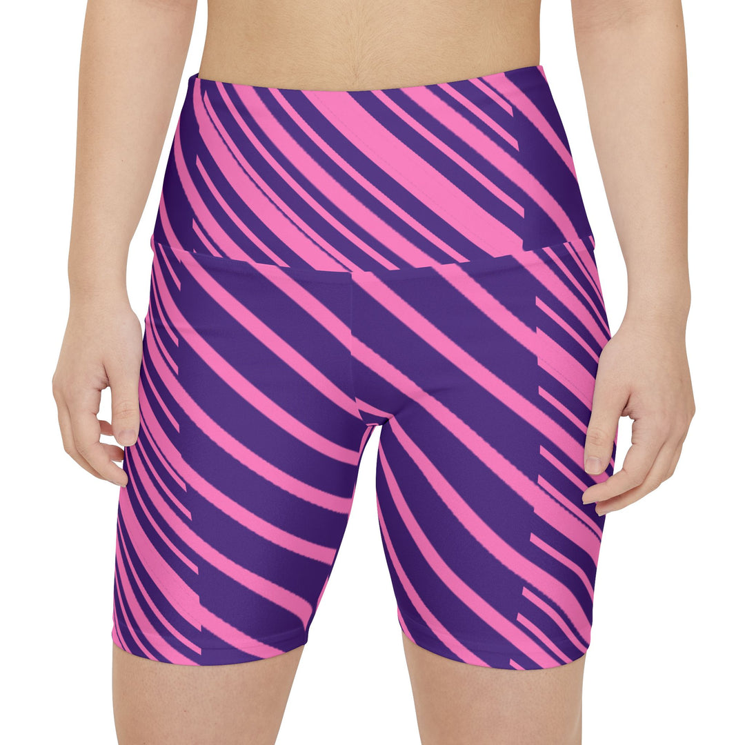 Vibrant Striped Workout Shorts