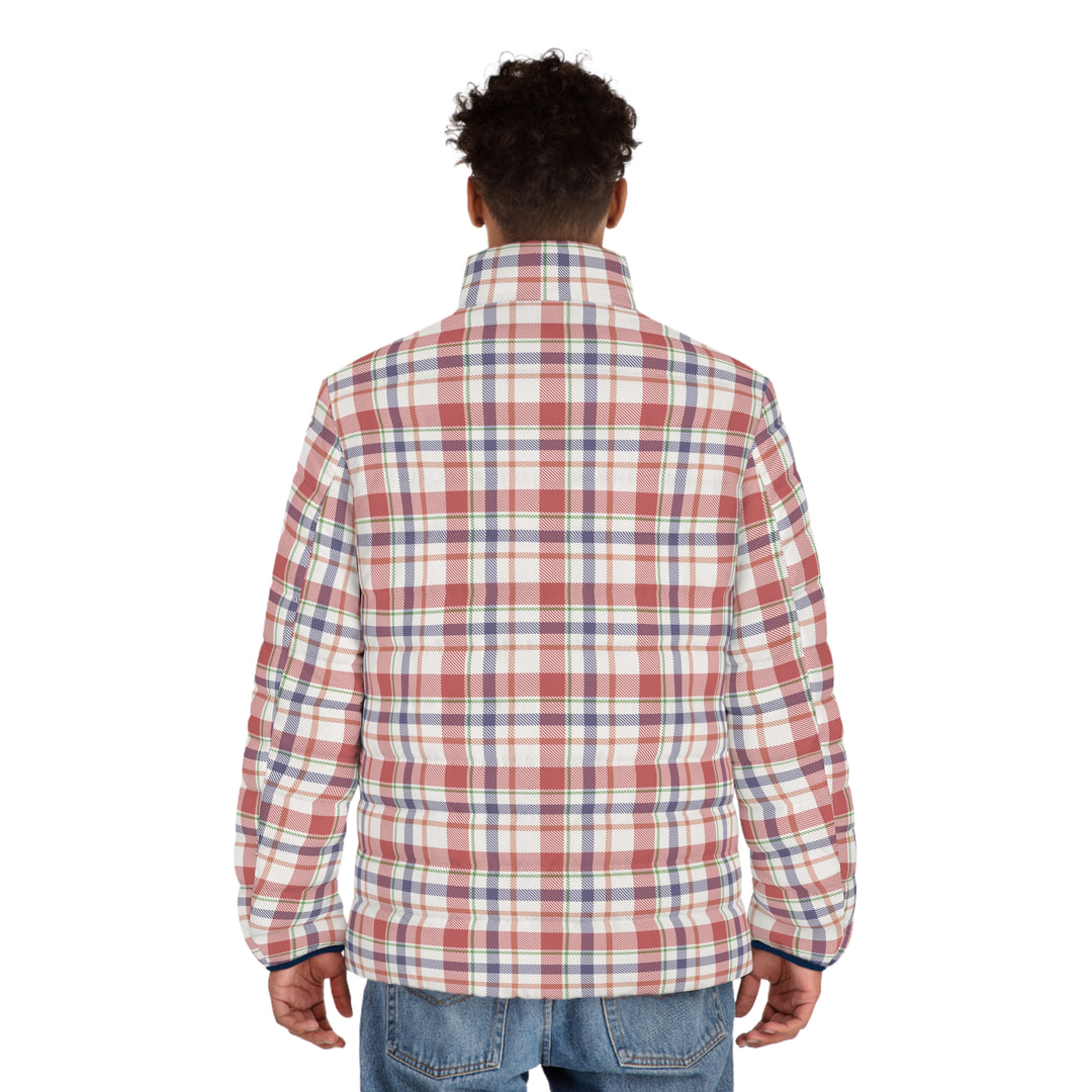 Men's Plaid Puffer Jacket - Stylish and Warm for Everyday Adventures - Rizzlly