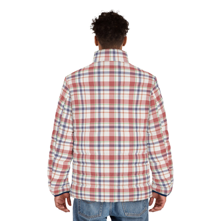 Men's Plaid Puffer Jacket - Stylish and Warm for Everyday Adventures - Rizzlly
