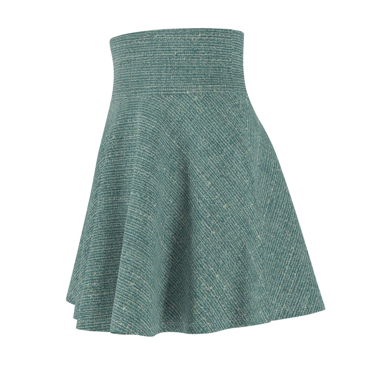 Teal Texture Skater Skirt