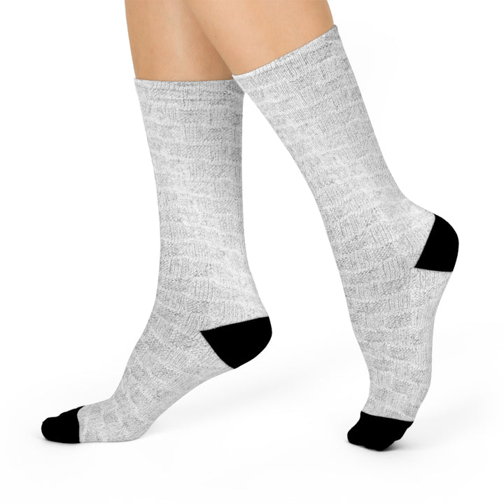 Smooth Grey Crew Socks