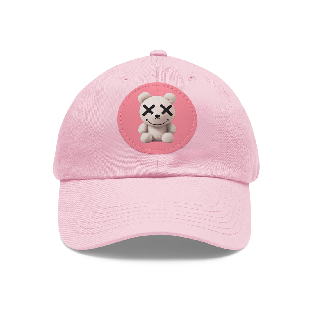 Dad Hat - Teddy Bear Leather Patch Embroidered Cap - Rizzlly