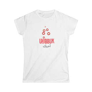 'Uhibbuk' Women's Love Tee - Softstyle Shirt for Heartfelt Moments