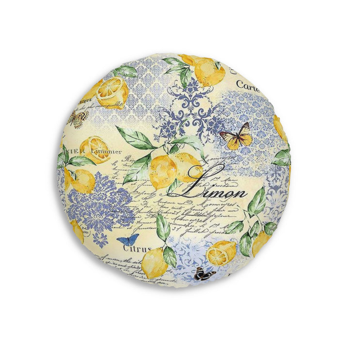 Lemon Blossom Tufted Floor Pillow