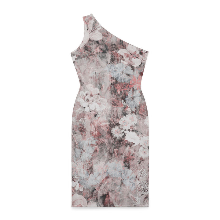Elegant Floral One-Shoulder Dress