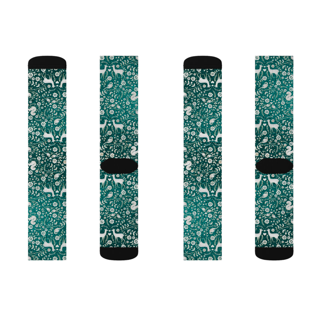 Whimsical Floral Sublimation Socks