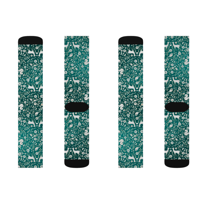 Whimsical Floral Sublimation Socks