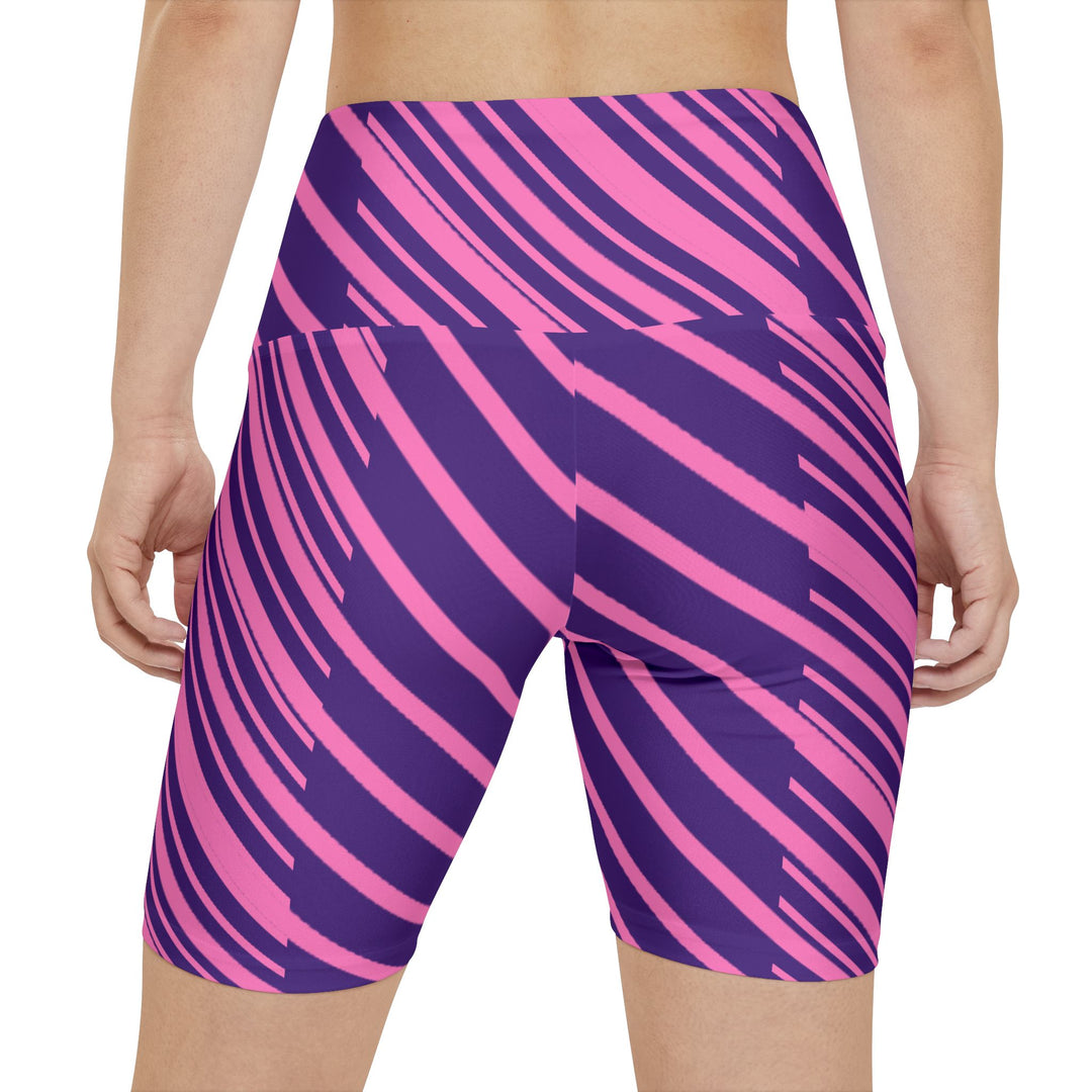 Vibrant Striped Workout Shorts