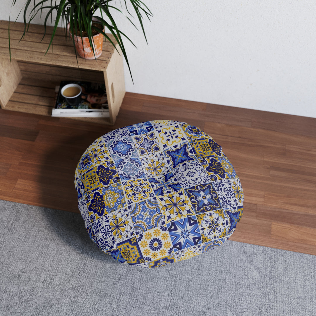 Porto Tufted Floor Pillow, Round
