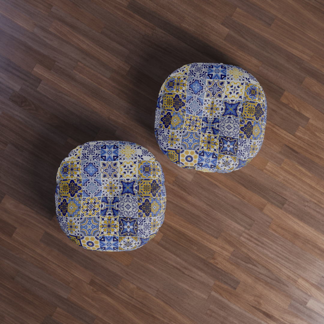 Porto Tufted Floor Pillow, Round
