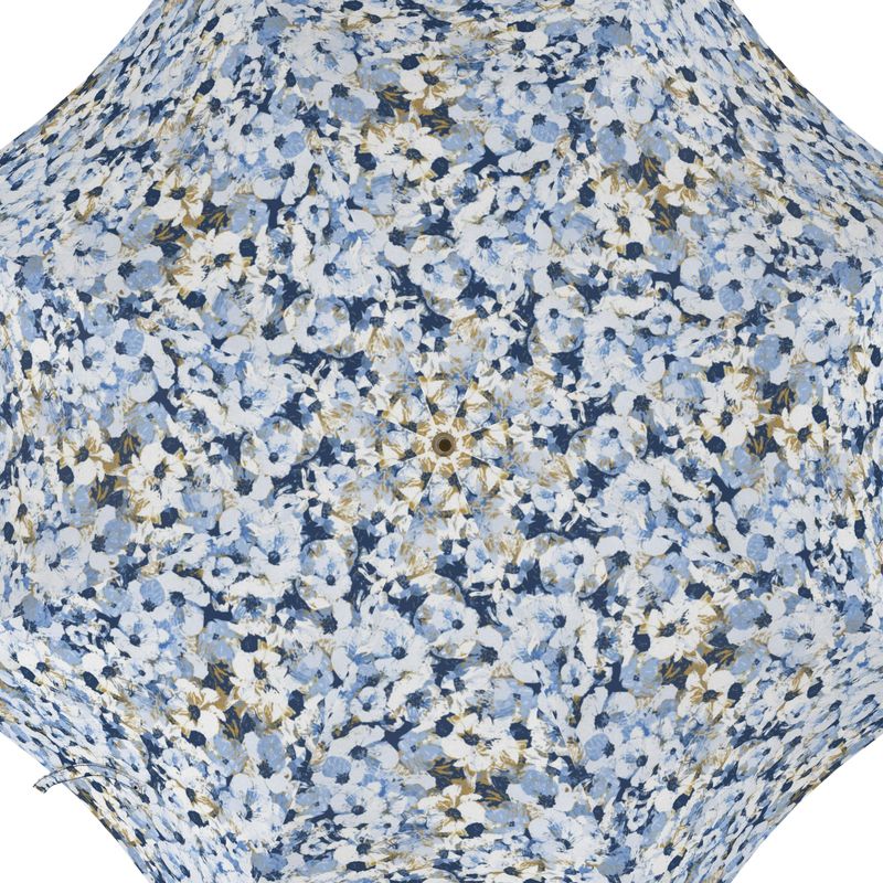 Blue Floral Compact Umbrella - Rizzlly
