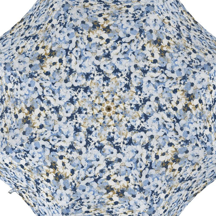 Blue Floral Compact Umbrella - Rizzlly