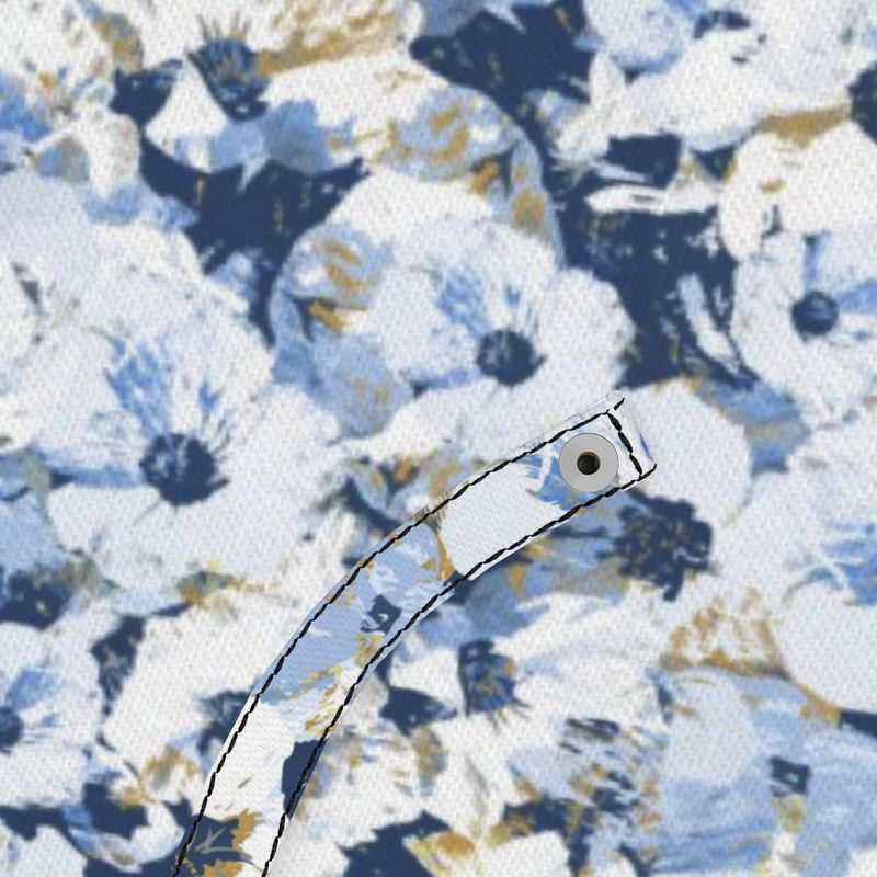 Blue Floral Compact Umbrella - Rizzlly