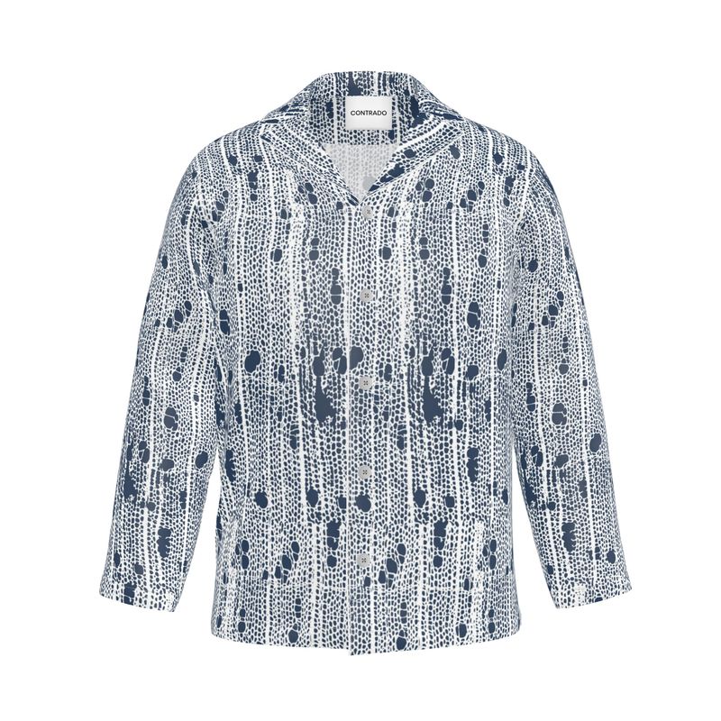 Blue Shadow Men's Luxury Pyjama Shirt