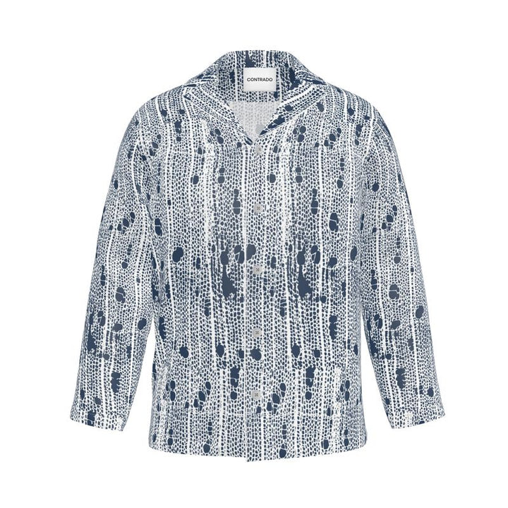 Blue Shadow Men's Luxury Pyjama Shirt