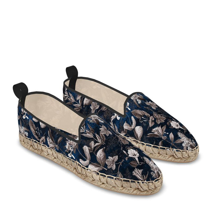 Navy Botanical Bliss Loafer Espadrilles