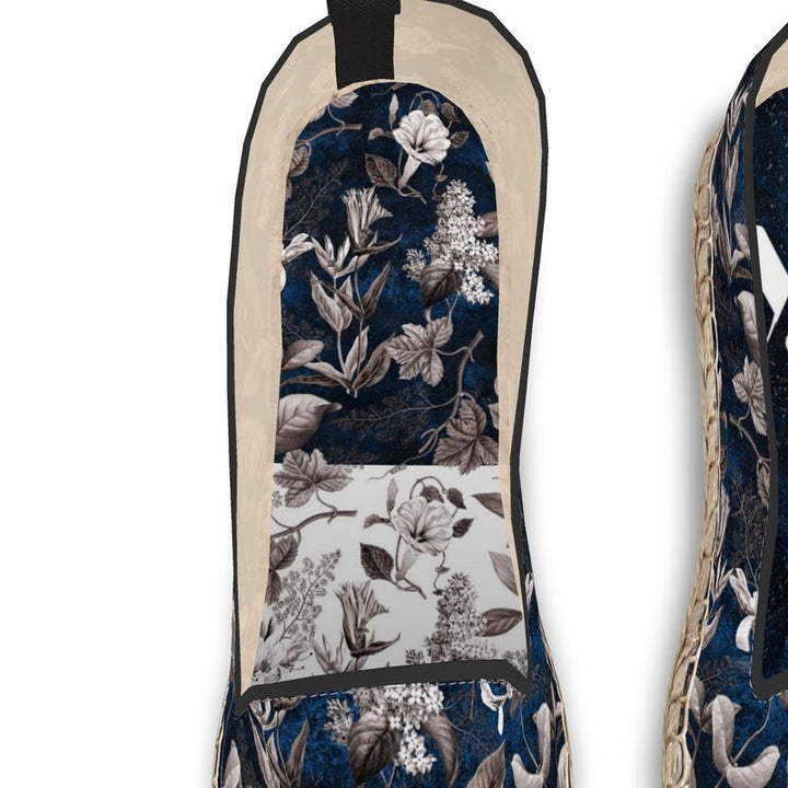 Navy Botanical Bliss Loafer Espadrilles