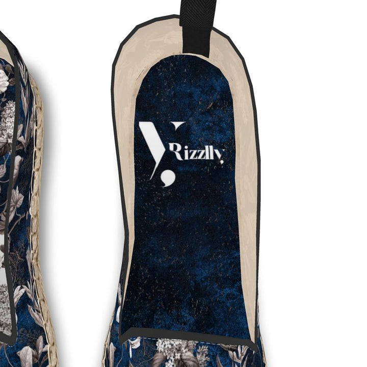 Navy Botanical Bliss Loafer Espadrilles