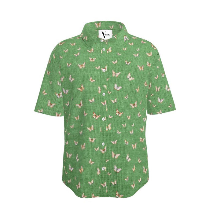 Green Butterfly Breeze Men's Short Sleeve Shirt