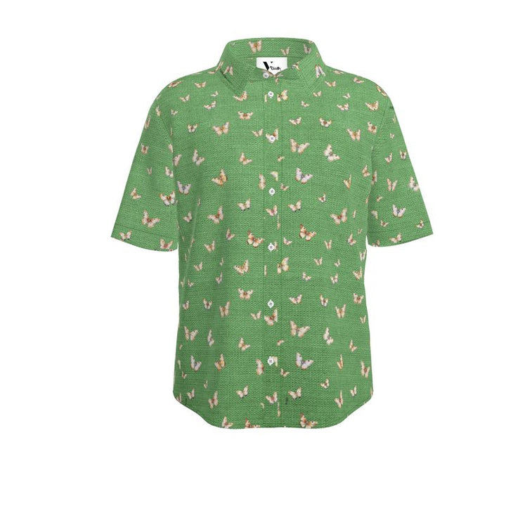 Green Butterfly Breeze Men's Short Sleeve Shirt