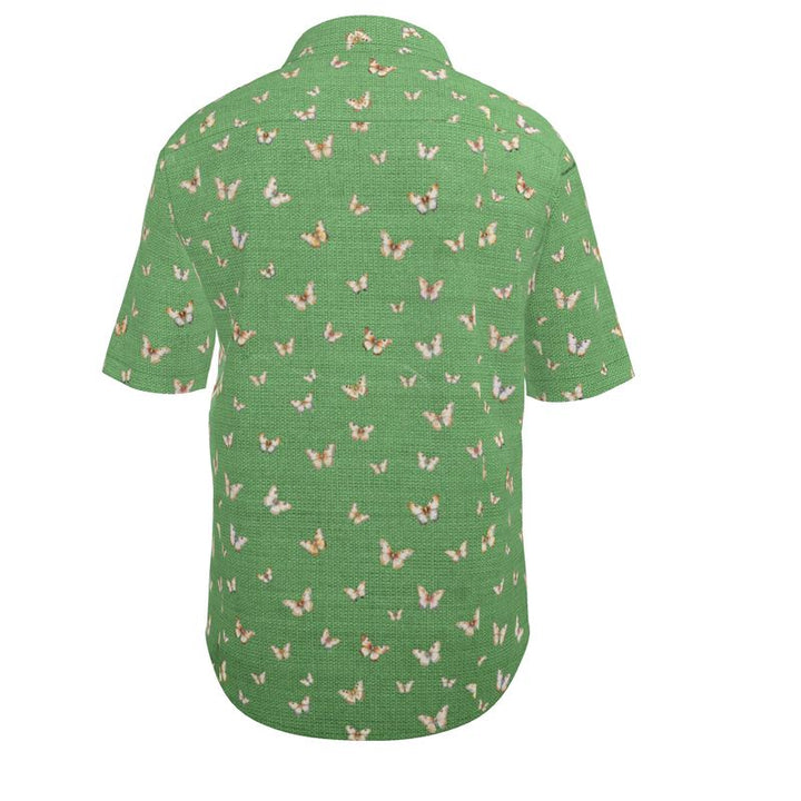Green Butterfly Breeze Men's Short Sleeve Shirt
