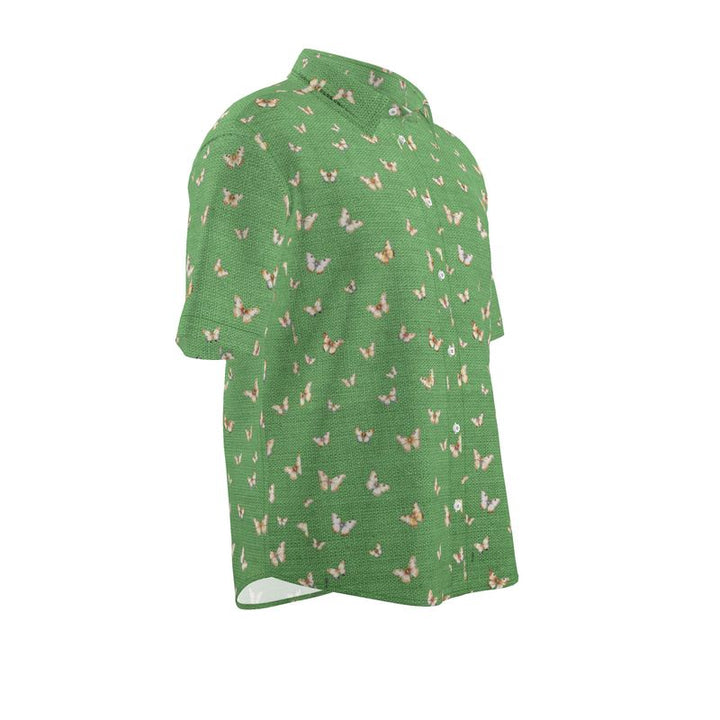 Green Butterfly Breeze Men's Short Sleeve Shirt