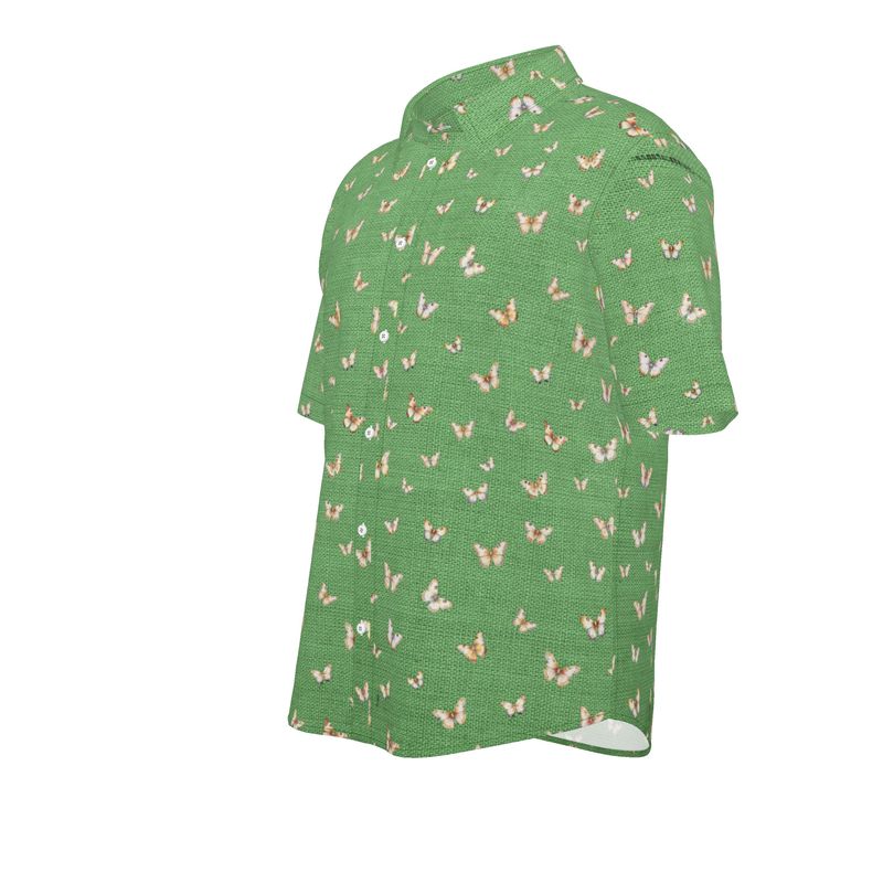 Green Butterfly Breeze Men's Short Sleeve Shirt