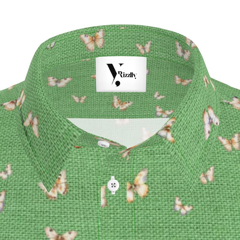 Green Butterfly Breeze Men's Short Sleeve Shirt