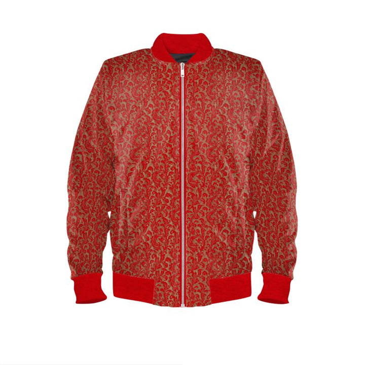 Red Imperial Baroque Men's Bomber Jacket
