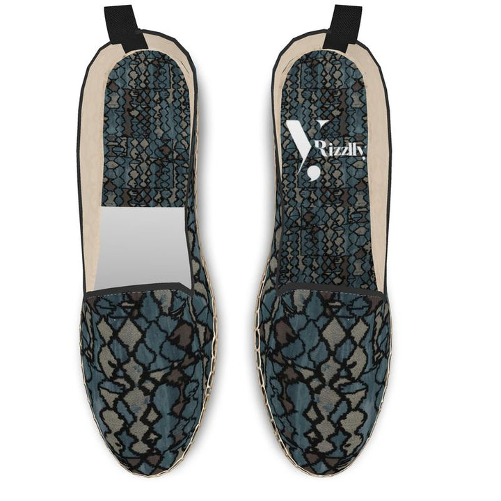 Rizzlly Green Mosaic Loafer Espadrilles