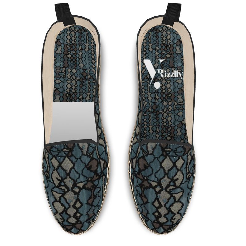 Rizzlly Green Mosaic Loafer Espadrilles